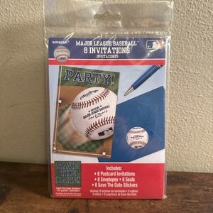 New Baseball 8 Party Invitations‎ 8 Envelopes